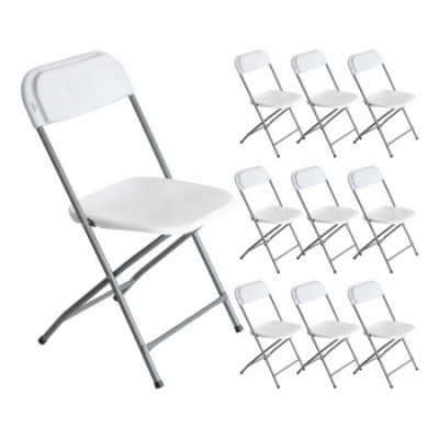 Pack 10 Sillas Plegables de Resina Garden 45x44.5x79cm 7house Sillas Plegables 1