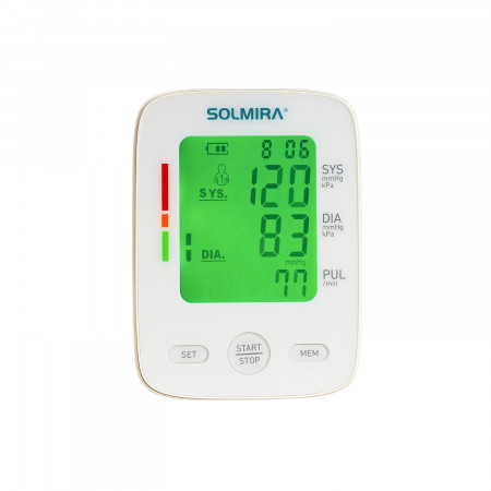 Tensiómetro de Brazo Digital 2 Usuarios 99 Mediciones Blanco 10x6x13cm Solmira Salud 2