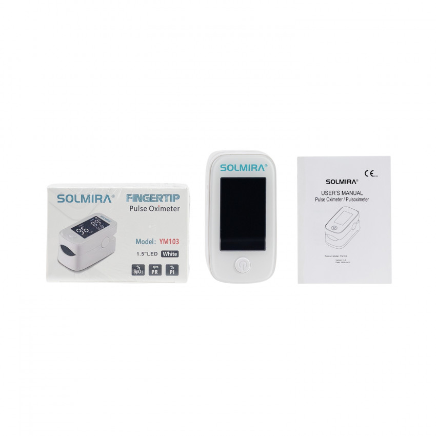 Oxímetro de Pulso de Dedo Blanco 3x3x6cm Solmira Salud 1 Oxímetro de Pulso de Dedo Blanco 3x3x6cm Solmira Salud 1