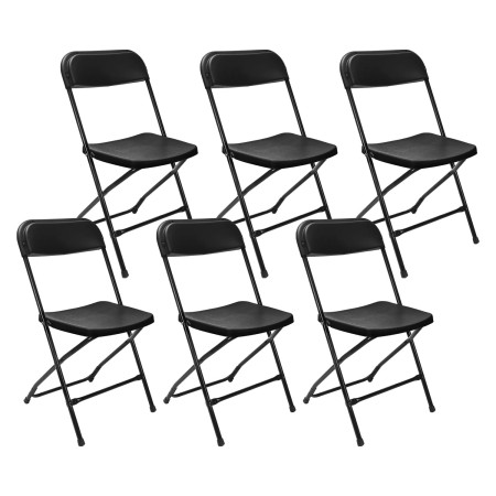 Pack 6 Sillas Plegables de Resina Garden 45x44.5x79cm 7house Sillas de Jardín 1