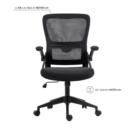 Silla de Escritorio con Ruedas ErgoFlex 108x62x58cm 7house Sillas Con Ruedas para Escritorio 5