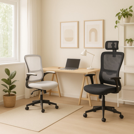 Silla de Escritorio con Ruedas ErgoFlex 108x62x58cm 7house Sillas Con Ruedas para Escritorio 6