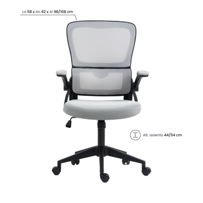 Sedia da ufficio con rotelle ErgoFlex 108x62x58 cm 7house