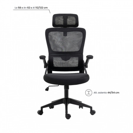 Silla de Escritorio con Ruedas ErgoFlex Pro 122x62x58cm 7house Sillas Con Ruedas para Escritorio 5 Silla de Escritorio con Ruedas ErgoFlex Pro 122x62x58cm 7house Sillas Con Ruedas para Escritorio 5