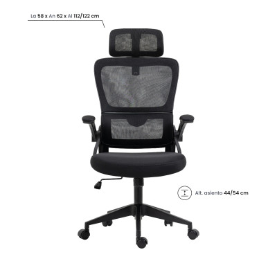 Silla de Escritorio con Ruedas ErgoFlex Pro 122x62x58cm 7house Sillas Con Ruedas para Escritorio 5