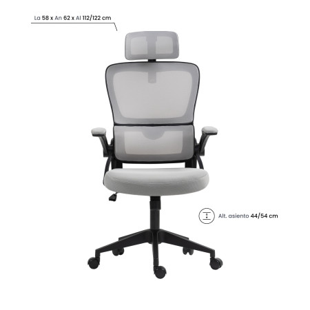 Sedia da scrivania con rotelle ErgoFlex Pro 122x62x58 cm 7house