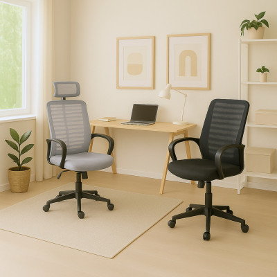 Silla de Escritorio con Ruedas TaskMaster Pro 114x64x62cm 7house Sillas Con Ruedas para Escritorio 6