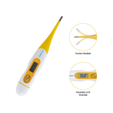 Termómetro Digital Flexible 12.5x1.8cm Solmira Termómetros Digitales 2