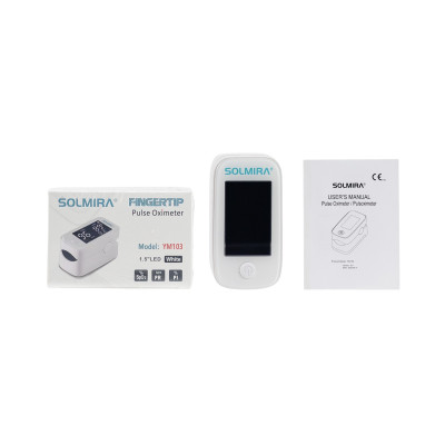 Oxímetro de Pulso de Dedo Blanco 3x3x6cm Solmira Salud 1