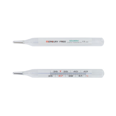 Termómetro de Vidrio sin Mercurio Blanco 2x12.5cm Solmira Salud 4