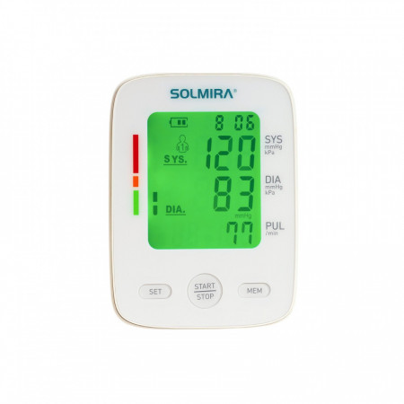 Tensiómetro de Brazo Digital 2 Usuarios 99 Mediciones Blanco 10x6x13cm Solmira Salud 2