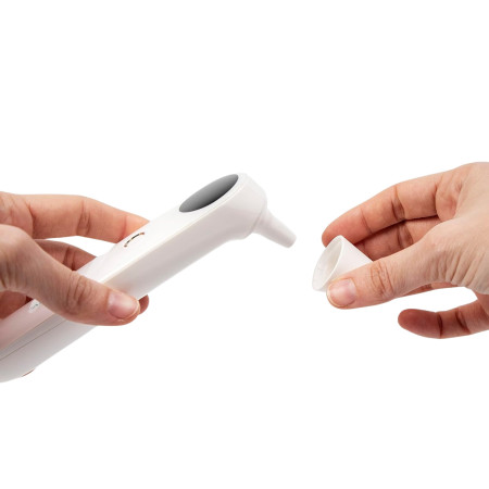 Termómetro de Infrarrojos para Frente, Oído y Objetos sin Contacto 20 Mediciones Blanco 3.7x15.5cm Solmira Termómetros Digitales