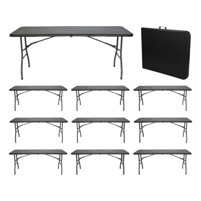 MegaPack 10 Mesas Plegables Rectangulares para Catering 180x74cm Thinia Home Mesas Plegables 8