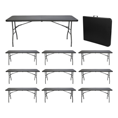 MegaPack 10 Mesas Plegables Rectangulares para Catering 180x74cm Thinia Home Mesas Plegables 8