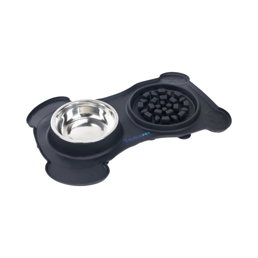 Comedero Lento con Bebedero para Perros 360ml Glückpet Comederos para Perros y Gatos 1