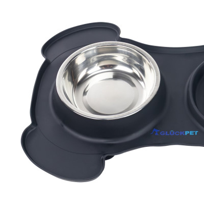 Comedero Lento con Bebedero para Perros 360ml Glückpet Comederos para Perros y Gatos 2