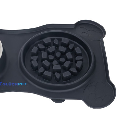 Comedero Lento con Bebedero para Perros 360ml Glückpet Comederos para Perros y Gatos 3