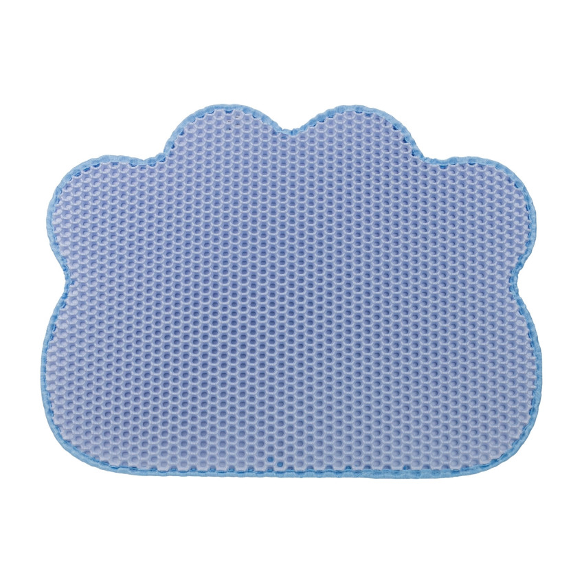Alfombra para Arenero de Gatos Doble Capa Antideslizante Impermeable Forma de Nube 65x40cm Glückpet Alfombras para Areneros de G