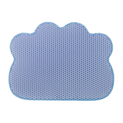 Alfombra para Arenero de Gatos Doble Capa Antideslizante Impermeable Forma de Nube 65x40cm Glückpet Alfombras para Areneros de G