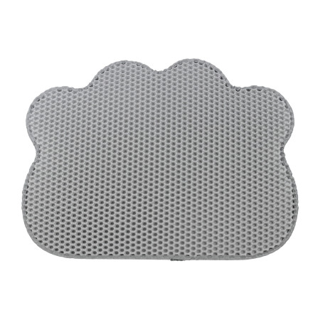 Alfombra para Arenero de Gatos Doble Capa Antideslizante Impermeable Forma de Nube 65x40cm Glückpet Higiene para Mascotas 1