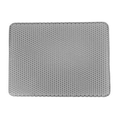 Alfombra para Arenero de Gatos Doble Capa Antideslizante Impermeable Forma Rectangular 65x40cm Glückpet Higiene para Mascotas 1