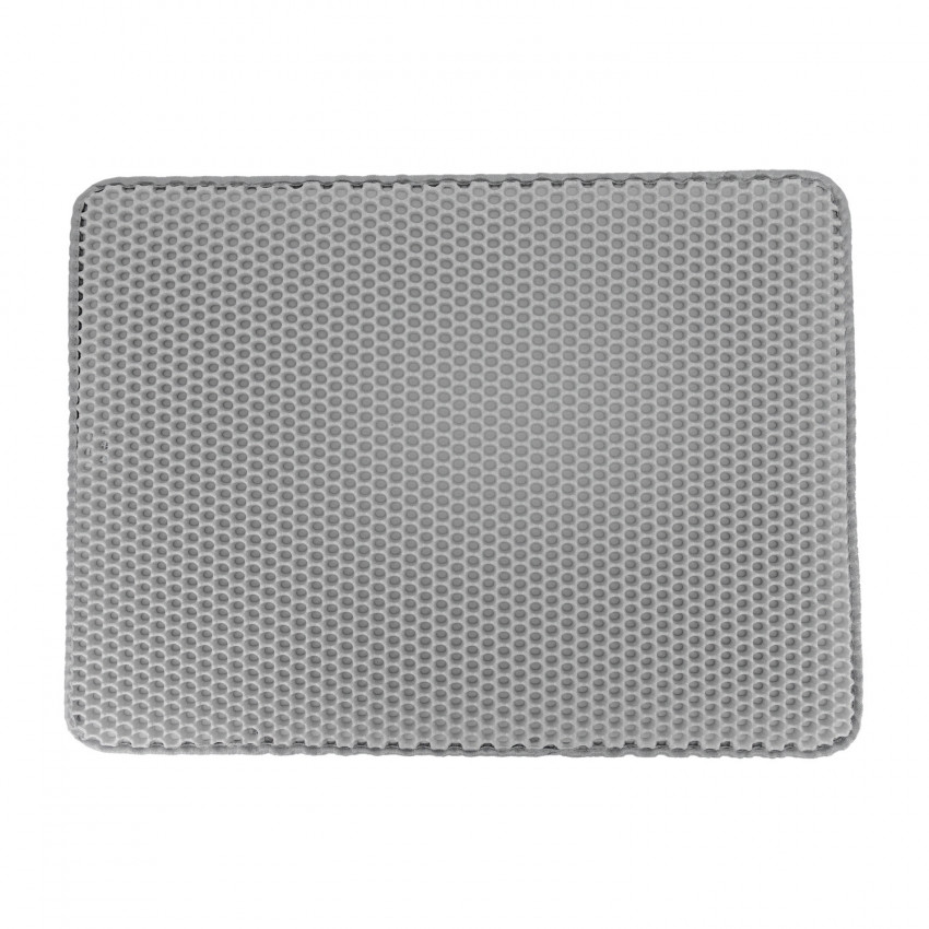 Alfombra para Arenero de Gatos Doble Capa Antideslizante Impermeable Forma Rectangular 65x40cm Glückpet Alfombras para Areneros 