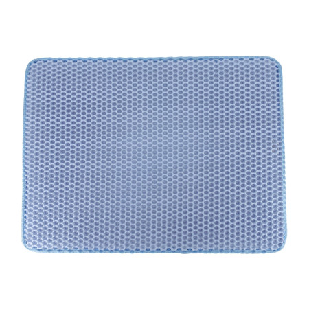 Alfombra para Arenero de Gatos Doble Capa Antideslizante Impermeable Forma Rectangular 65x40cm Glückpet Alfombras para Areneros 