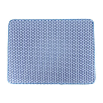 Alfombra para Arenero de Gatos Doble Capa Antideslizante Impermeable Forma Rectangular 65x40cm Glückpet Alfombras para Areneros 