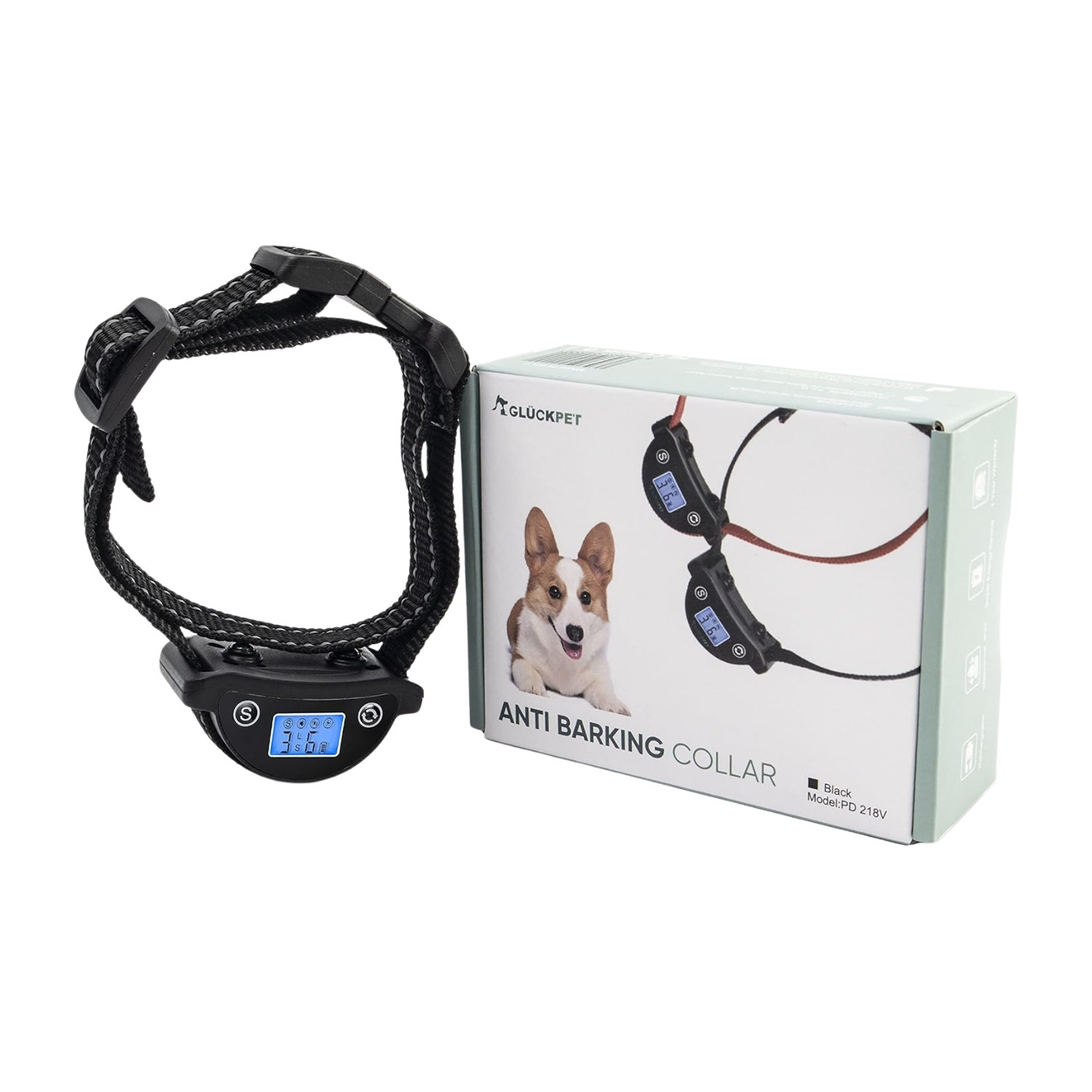 Collar Antiladridos para Perros con Sonido y Vibración Impermeable Recargable Glückpet