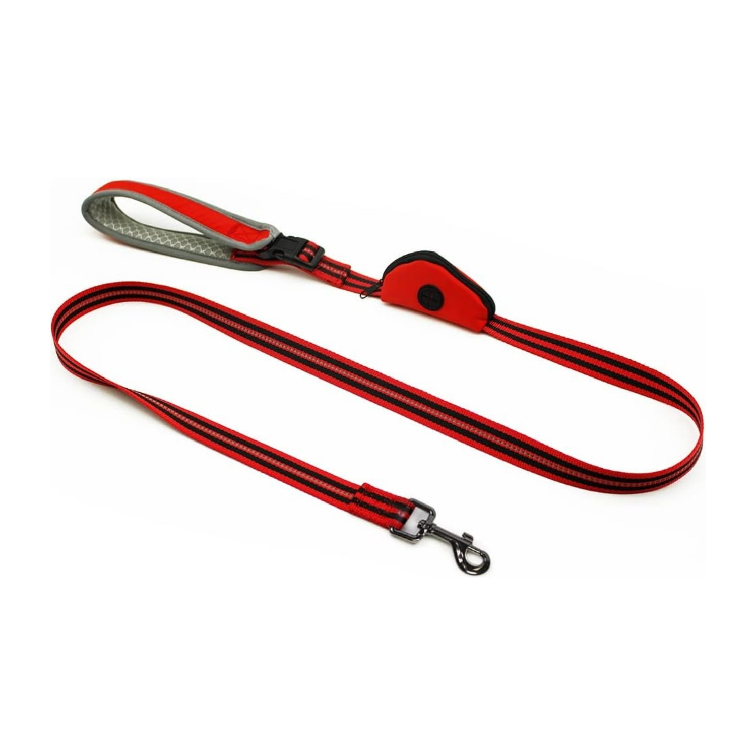 Correa para Perro Reflectante con Estuche para Bolsas 150cm Talla M Glückpet