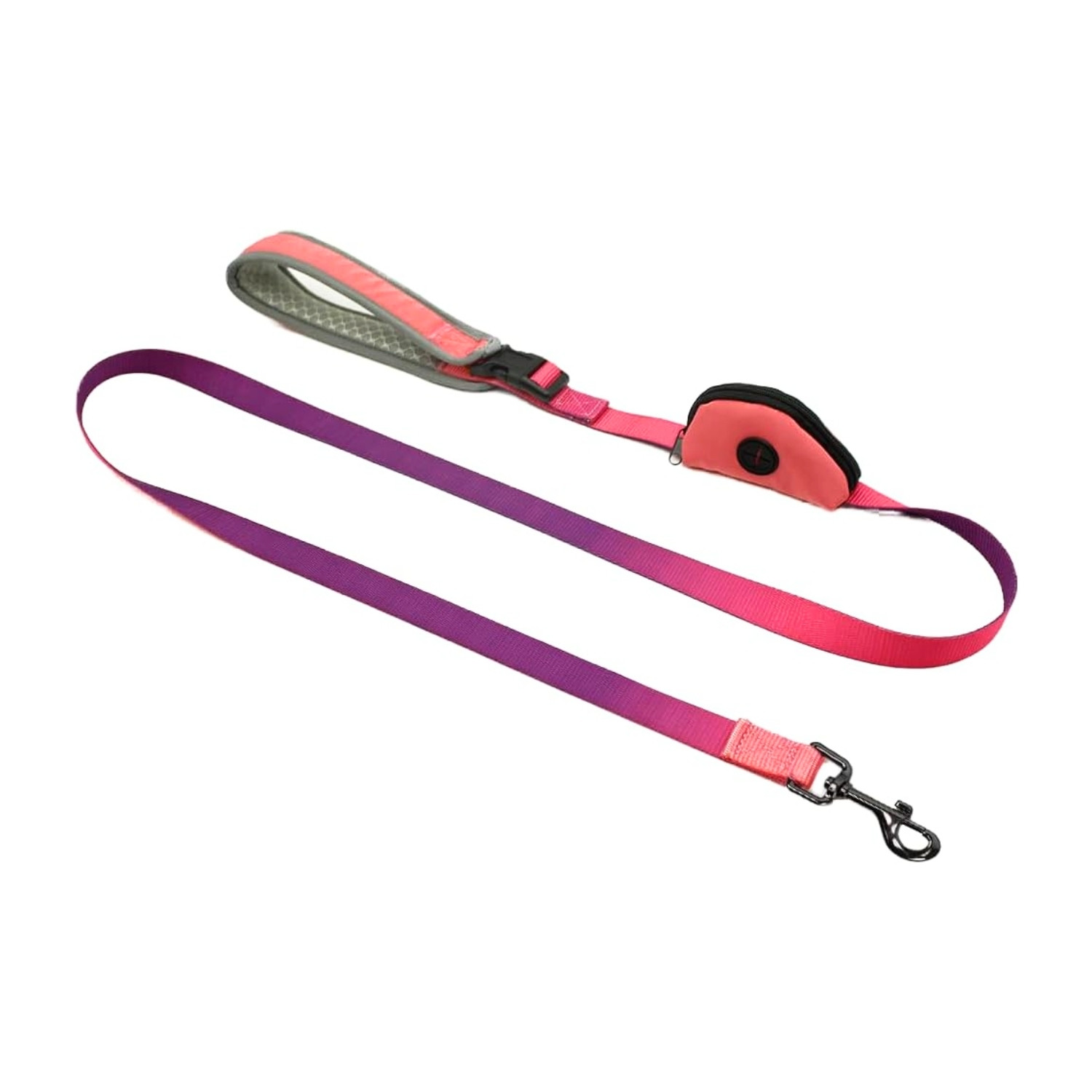 Correa para Perro Reflectante con Estuche para Bolsas 150cm Talla M Glückpet