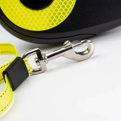 Correa para Perro Retráctil Extensible 5m con Botón de Bloqueo y Mango Ergonómico Talla M Glückpet Correas 5