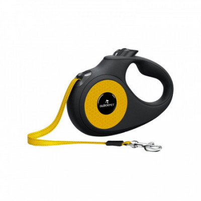 Correa para Perro Retráctil Extensible 5m con Botón de Bloqueo y Mango Ergonómico Talla S Glückpet Correas para Perros 1