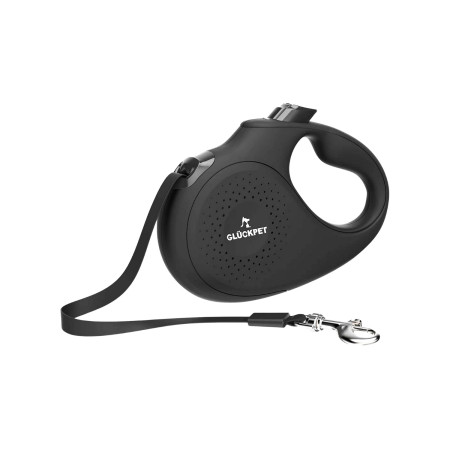 Correa para Perro Retráctil Extensible 5m con Botón de Bloqueo y Mango Ergonómico Talla S Glückpet Correas 1
