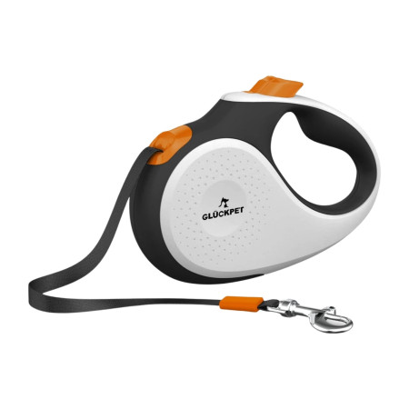 Correa para Perro Retráctil Extensible 5m con Botón de Bloqueo y Mango Ergonómico Talla L Glückpet Correas 1