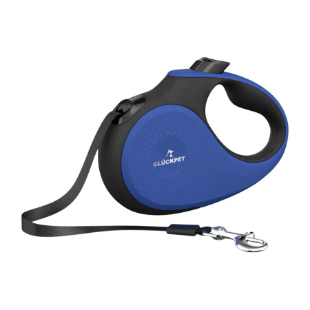Correa para Perro Retráctil Extensible 5m con Botón de Bloqueo y Mango Ergonómico Talla L Glückpet Correas 1