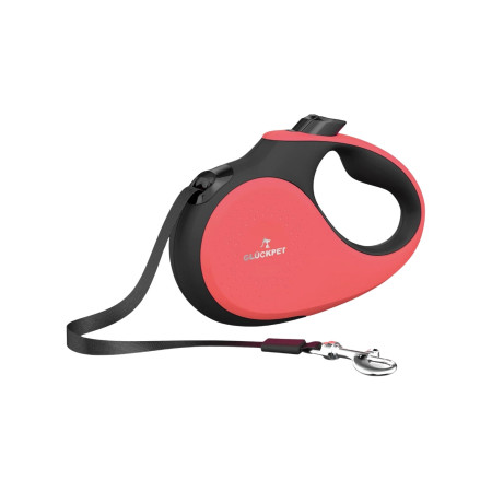 Correa para Perro Retráctil Extensible 5m con Botón de Bloqueo y Mango Ergonómico Talla S Glückpet Correas 1