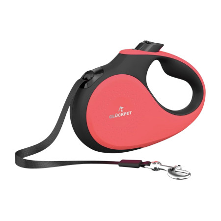 Correa para Perro Retráctil Extensible 5m con Botón de Bloqueo y Mango Ergonómico Talla L Glückpet Correas 1
