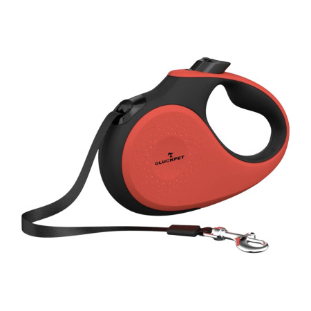 Correa para Perro Retráctil Extensible 5m con Botón de Bloqueo y Mango Ergonómico Talla L Glückpet Correas 1