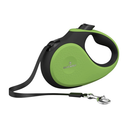 Correa para Perro Retráctil Extensible 5m con Botón de Bloqueo y Mango Ergonómico Talla L Glückpet Correas 1