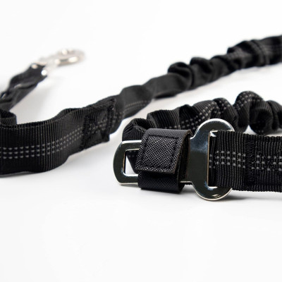 Correa para Perro Elástica y Reflectante con Enganche para Coches 120-145cm Glückpet Correas para Perros 4