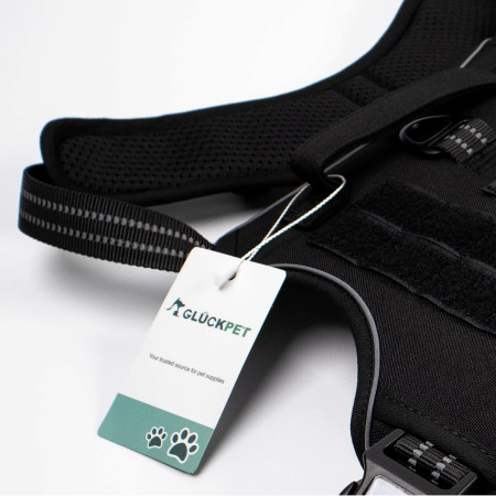 Arnés Táctico para Perros Medianos y Grandes Antitirones Reflectante Uso Profesional Talla S Glückpet Arneses para Perros 6
