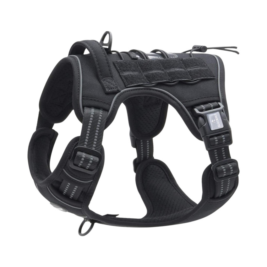 Arnés Táctico para Perros Medianos y Grandes Antitirones Reflectante Uso Profesional Talla L Glückpet Collares y Arneses 1