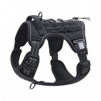 Arnés Táctico para Perros Medianos y Grandes Antitirones Reflectante Uso Profesional Talla L Glückpet Arneses para Perros 1