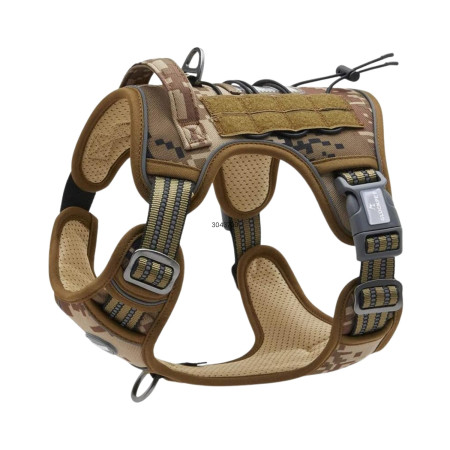Arnés Táctico para Perros Medianos y Grandes Antitirones Reflectante Uso Profesional Talla L Glückpet Collares y Arneses 1