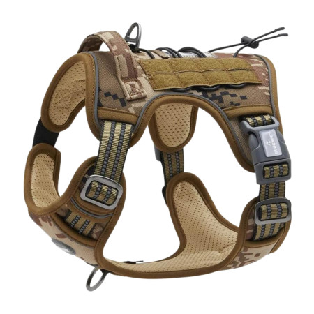 Arnés Táctico para Perros Medianos y Grandes Antitirones Reflectante Uso Profesional Talla XL Glückpet Collares y Arneses 1