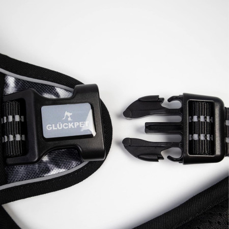 Arnés Táctico para Perros Medianos y Grandes Antitirones Reflectante Uso Profesional Talla XL Glückpet Arneses para Perros 19