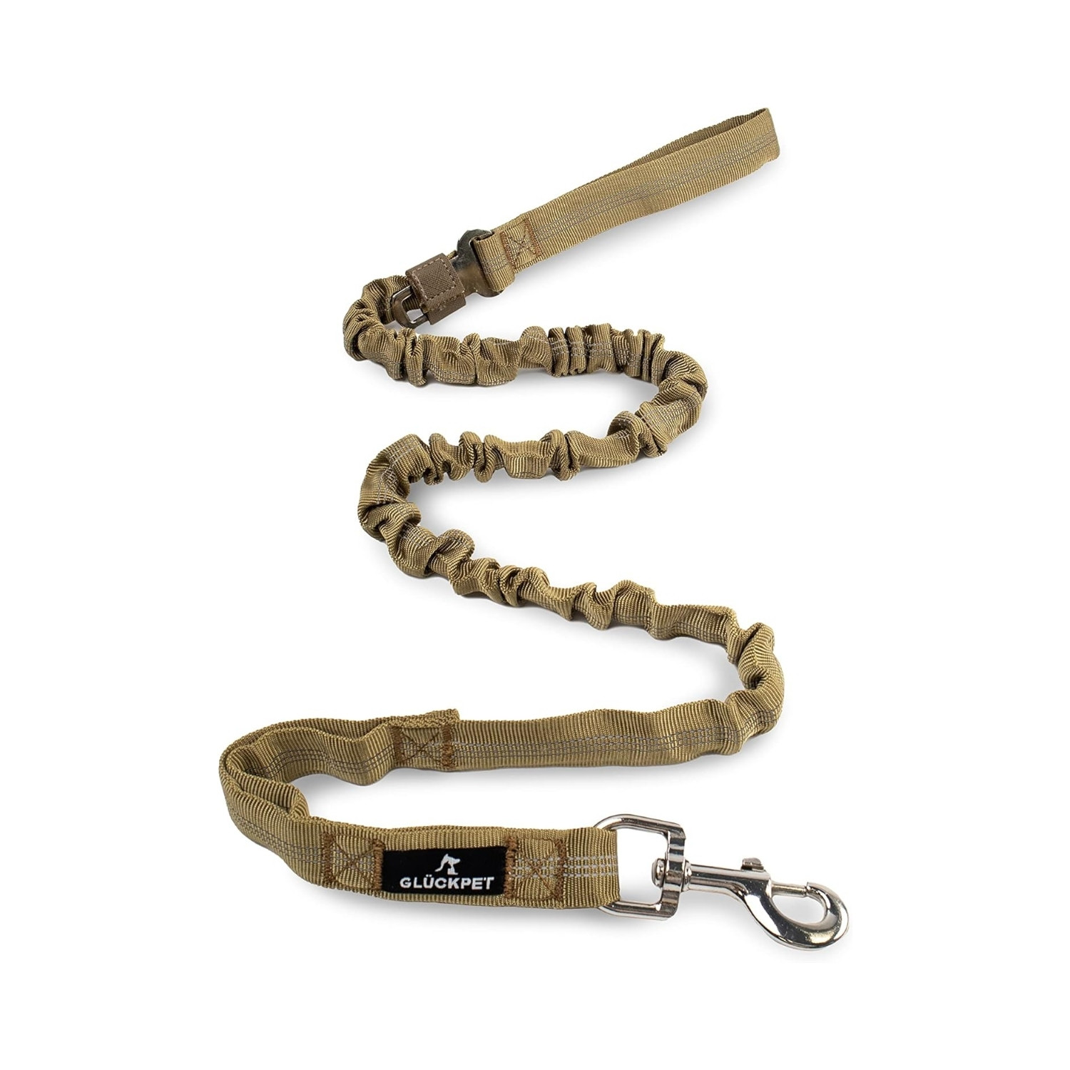 Correa para Perro Elástica y Reflectante con Enganche para Coches 120-145cm Glückpet