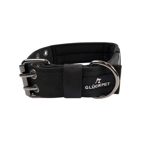 Collar para Perro con Hebilla Velcro y Anilla en D Talla M 35-45cm Glückpet Collares y Arneses 1
