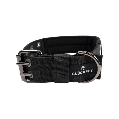 Collar para Perro con Hebilla Velcro y Anilla en D Talla M 35-45cm Glückpet Collares y Arneses 1
